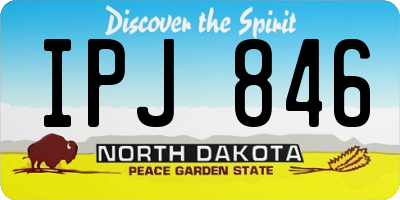 ND license plate IPJ846