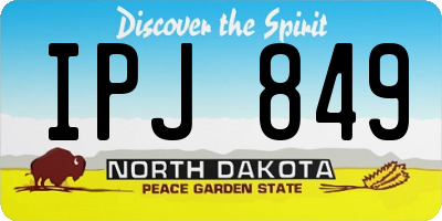 ND license plate IPJ849