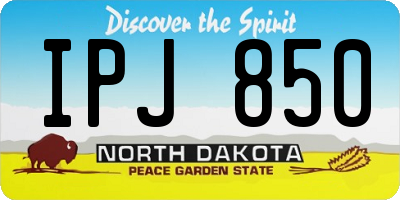 ND license plate IPJ850