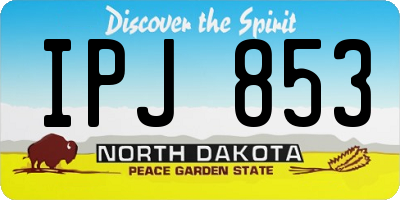 ND license plate IPJ853