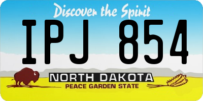 ND license plate IPJ854