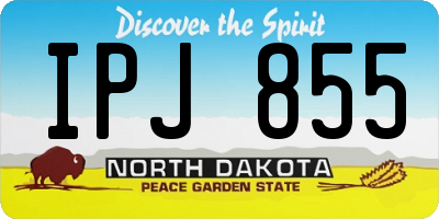 ND license plate IPJ855