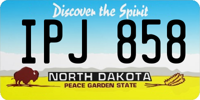 ND license plate IPJ858