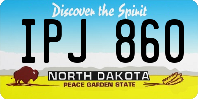 ND license plate IPJ860