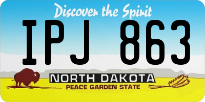 ND license plate IPJ863