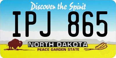 ND license plate IPJ865