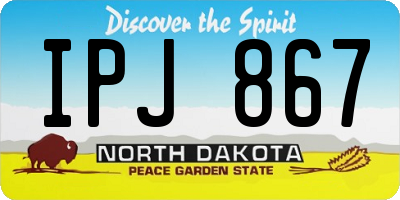 ND license plate IPJ867