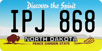 ND license plate IPJ868