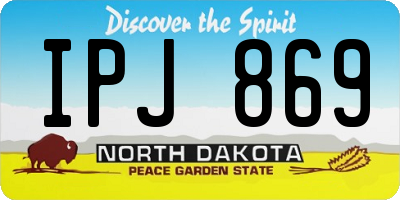 ND license plate IPJ869
