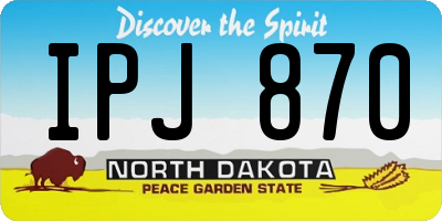 ND license plate IPJ870