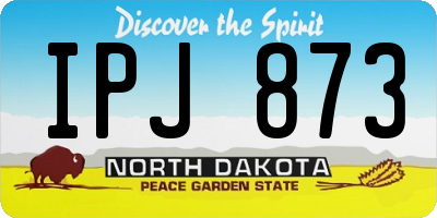 ND license plate IPJ873