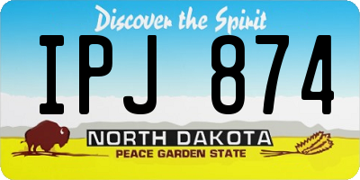 ND license plate IPJ874