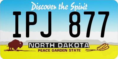 ND license plate IPJ877