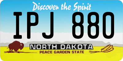 ND license plate IPJ880