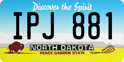 ND license plate IPJ881