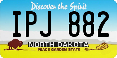 ND license plate IPJ882