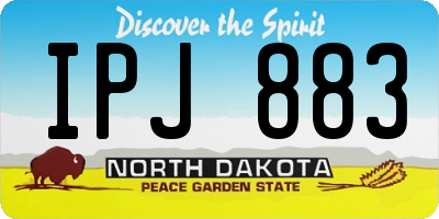 ND license plate IPJ883