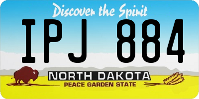 ND license plate IPJ884