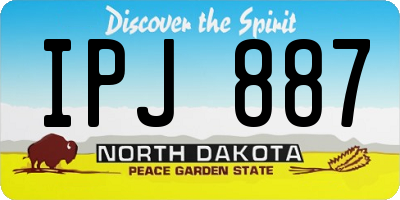 ND license plate IPJ887