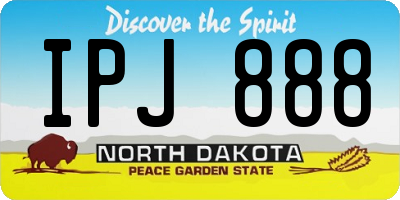ND license plate IPJ888