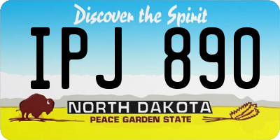 ND license plate IPJ890