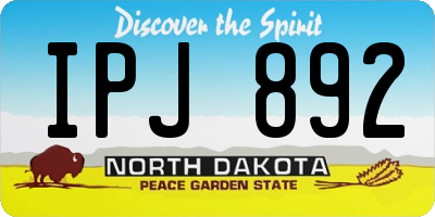 ND license plate IPJ892