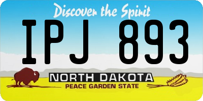ND license plate IPJ893