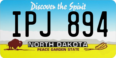ND license plate IPJ894