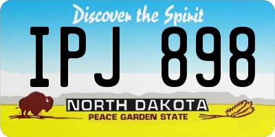 ND license plate IPJ898