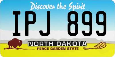 ND license plate IPJ899