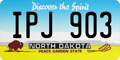 ND license plate IPJ903