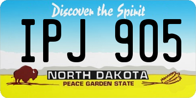 ND license plate IPJ905