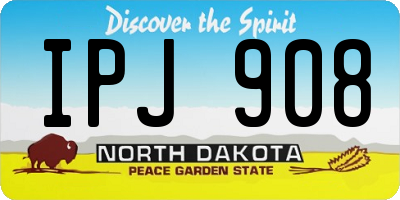 ND license plate IPJ908