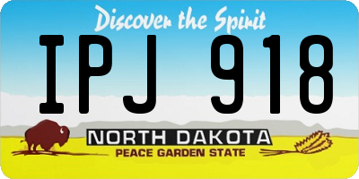 ND license plate IPJ918