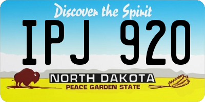 ND license plate IPJ920