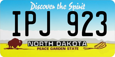 ND license plate IPJ923