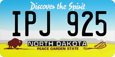 ND license plate IPJ925
