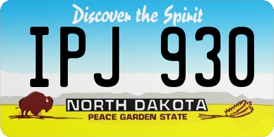 ND license plate IPJ930