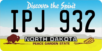 ND license plate IPJ932
