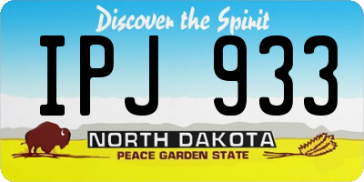 ND license plate IPJ933