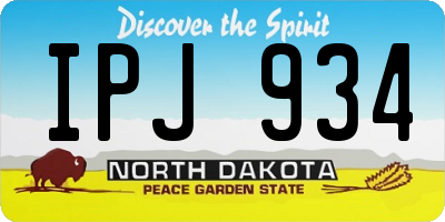 ND license plate IPJ934