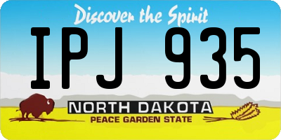ND license plate IPJ935