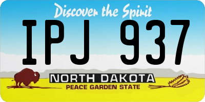 ND license plate IPJ937