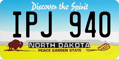 ND license plate IPJ940