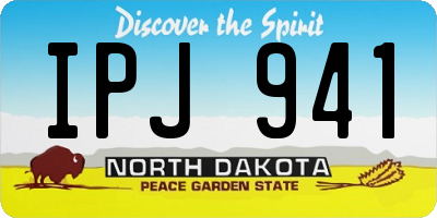 ND license plate IPJ941