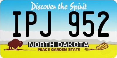 ND license plate IPJ952