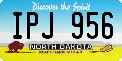 ND license plate IPJ956