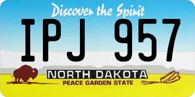 ND license plate IPJ957