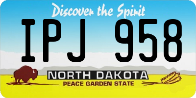 ND license plate IPJ958