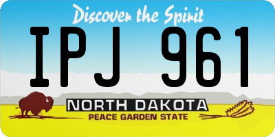 ND license plate IPJ961